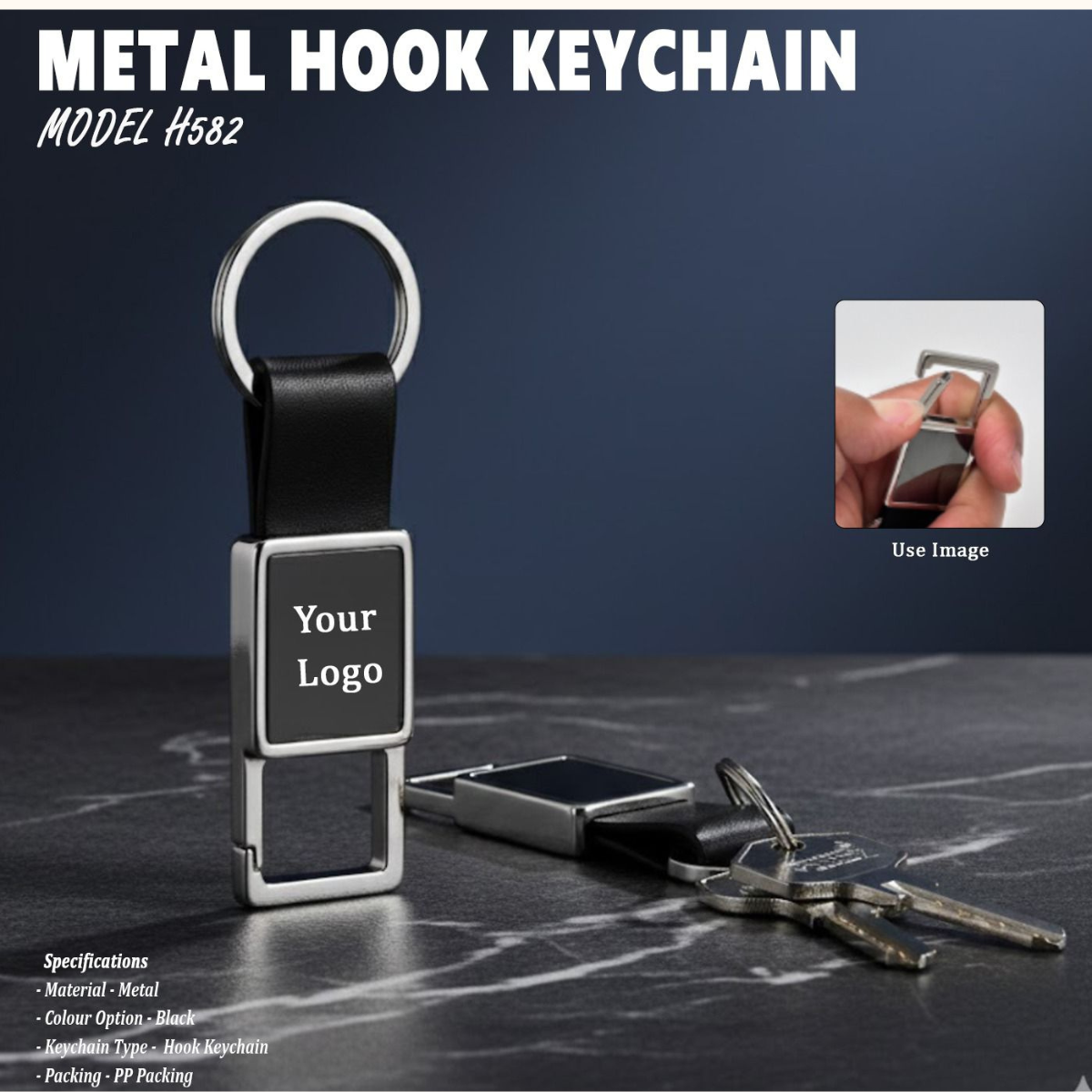Metal Hook Keychain